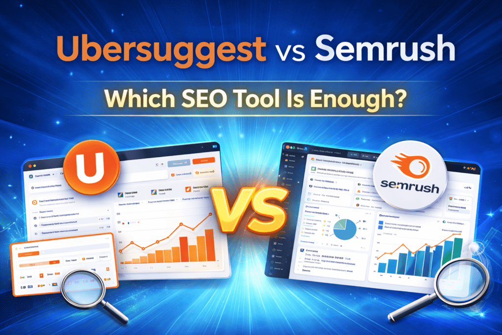 Ubersuggest vs Semrush SEO comparison for small businesses